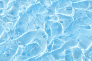 Mavi su dalgası soyut. Saf doğal dalgalanma ve kabarcık dokusu. jel sabunu. arkaplan fotoğrafçılık.