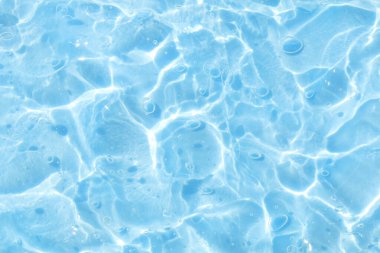 Mavi su dalgası soyut. Saf doğal dalgalanma ve kabarcık dokusu. jel sabunu. arkaplan fotoğrafçılık.