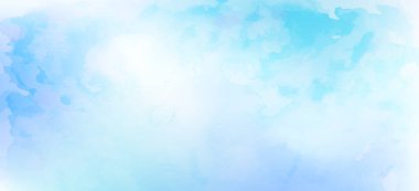 Soyut gradyan mavi beyaz renk. Doğal odaklanmış gökyüzü dokusu arkaplanı. çok renkli geometrik dalga. suluboya resimleme.