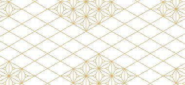 Soyut altın beyaz çizgi. Geometrik altıgen doku arka planı. Japon yaprağı şebeke şablonu. retro biçimli konsept.