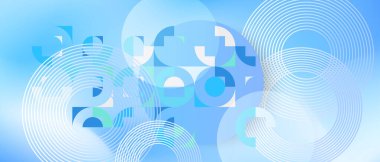 Soyut mavi beyaz çizgi. Geometrik daire dokusu arka planı. Fütürist teknoloji. retro biçimli konsept.