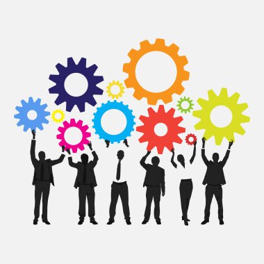 Takım çalışmasının vitesi iş akışı sistemi verimlilik kurumsal birlik takım çalışması ortaklık çabası yenilik takım çalışması organizasyonel başarı