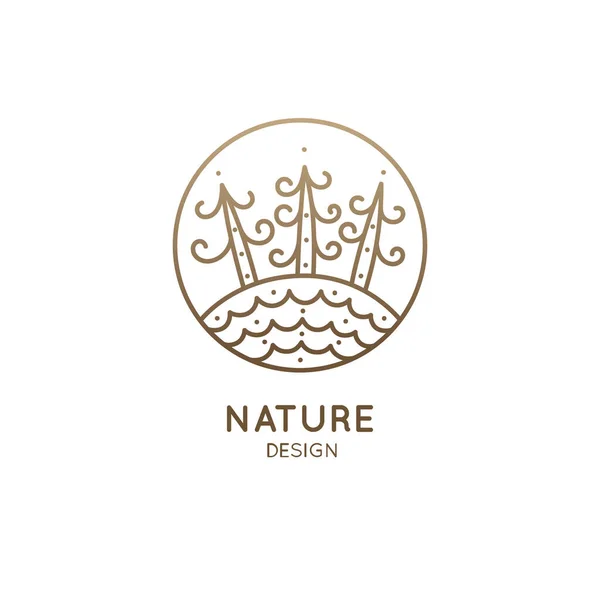 Logotipo vertical naturaleza — Vector de stock