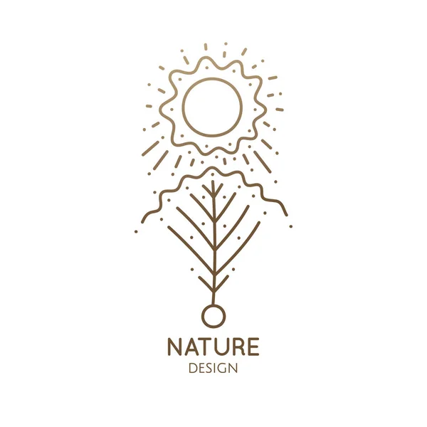 Modèle de logo arbre d'été — Image vectorielle