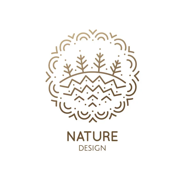 Logotipo de naturaleza geométrica — Vector de stock