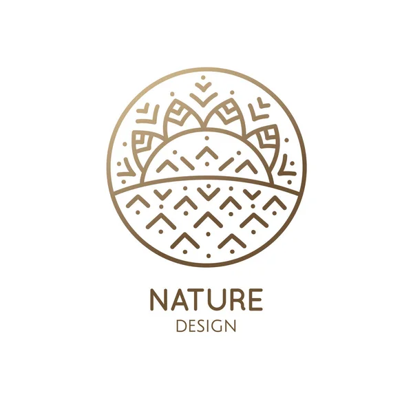 Logotipo de naturaleza geométrica — Vector de stock