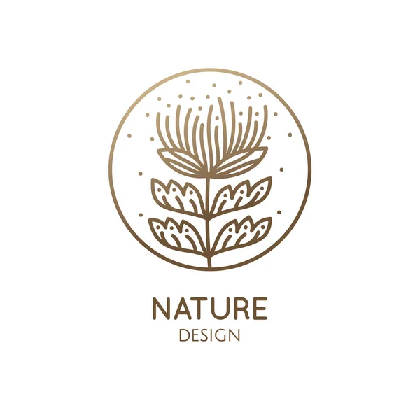 Tropiska växters logotyp — Stock vektor