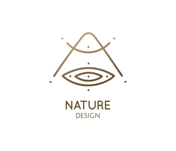 Logo linéaire minimal Nature — Image vectorielle