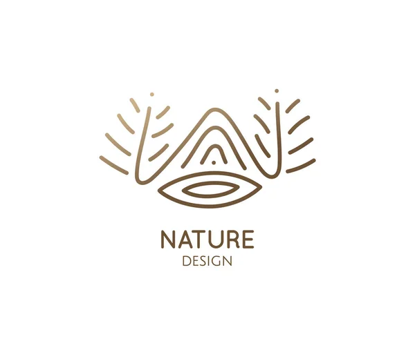 Logotipo paisaje lineal — Vector de stock