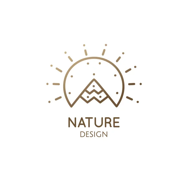 Logo paysage de montagne — Image vectorielle