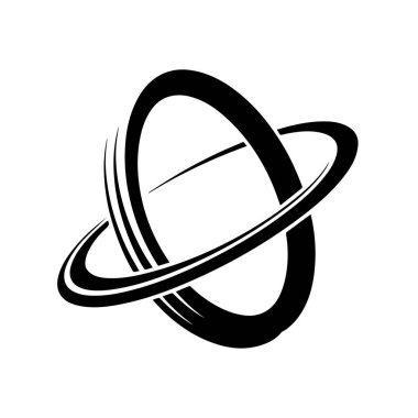 Beyaz arkaplanda soyut siyah beyaz logo tasarımı