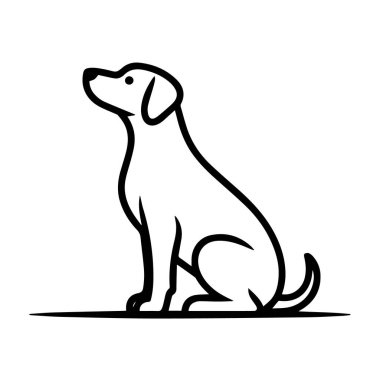 Beyaz arka planda izole edilmiş sevimli bir köpek, özenle oturuyor, sadakat ve arkadaşlığı somutlaştırıyor, sevilen bir evcil hayvan ve ailenin değerli bir üyesi.