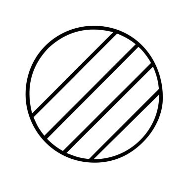 Çapraz çizgileri olan bir çember