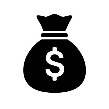 Dolar işaretli para çantası, zenginliği temsil ediyor.