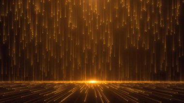 Altın parçacık ışığı akış arkaplanı (üretimden sonra))
