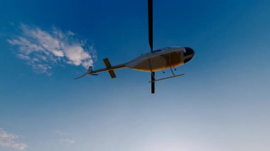  Gökyüzünde uçan helikopterler (Lumion 'un 3B yazılımı kullanılarak üretildi))