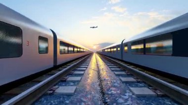 Yüksek hızlı trenlerin hava fotoğrafçılığı