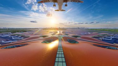 Pekin Daxing Uluslararası Havaalanı 'nın hava fotoğrafçılığı