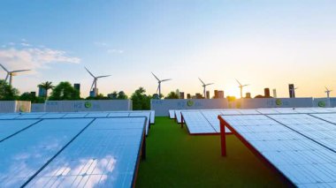 Hidrojen enerji depolama tankları ve güneş panelleri