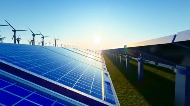 Karbon nötr yeni enerji güneş fotovoltaik panel güç üretimi