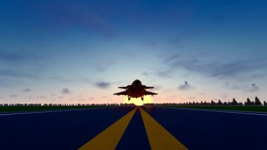 J-20 savaş uçakları havalanır (3 boyutlu yazılım Lumion, yapay zeka kullanmaz)