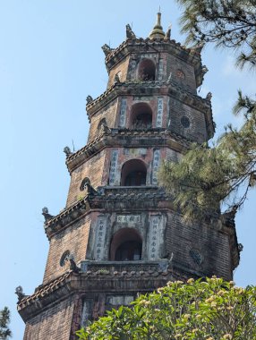 Hue 'deki Thien Mu Tapınağı' nın Pagoda 'sı.