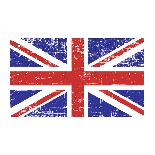 Σημαία Του Ηνωμένου Βασιλείου Στυλ Grunge Λευκό Φόντο — Διανυσματικό Αρχείο