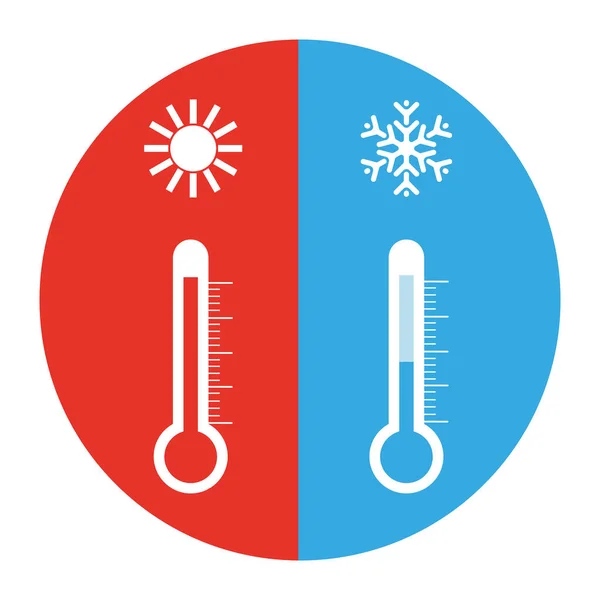 Thermometer Zur Prüfung Der Lufttemperatur — Stockvektor