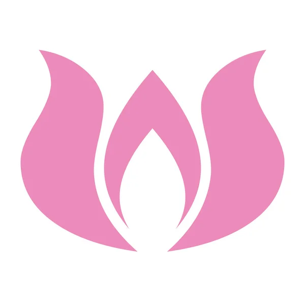 抽象ピンクの蓮の花のロゴのイラスト — ストックベクタ