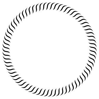 Dinamik, siyah yuvarlak bir çerçeve. Devamlı, dalgalı bir desen var. Bu da hareket, ateş ya da doğayı işaret ediyor. Dekoratif logolar, amblemler ve sanatsal tasarımlar için mükemmel bir vektör sınırı