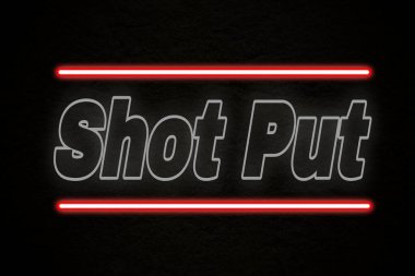 Neon parlayan beyaz Vuruş Metni kırmızı çizgilerle koyu siyah arkaplana koy