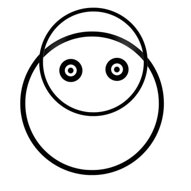 Minimalist siyah mürekkep beyaz arka plan baykuşu