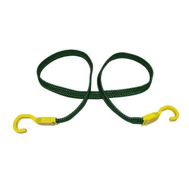 Yeşil düz bungee ipi beyaz arkaplan