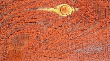 Turuncu renkli ahşap desenli görünür düğüm ve doğal tahıl desenli. Kırsal, kaba yüzey ideal arka planlar, tasarım, inşaat veya yaratıcı doğa kavramları için.