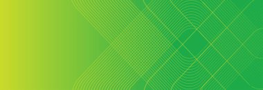 Yeşil Dalga çizgilerine sahip Soyut Yeşil ve Sarı Gradyan Arkaplanı