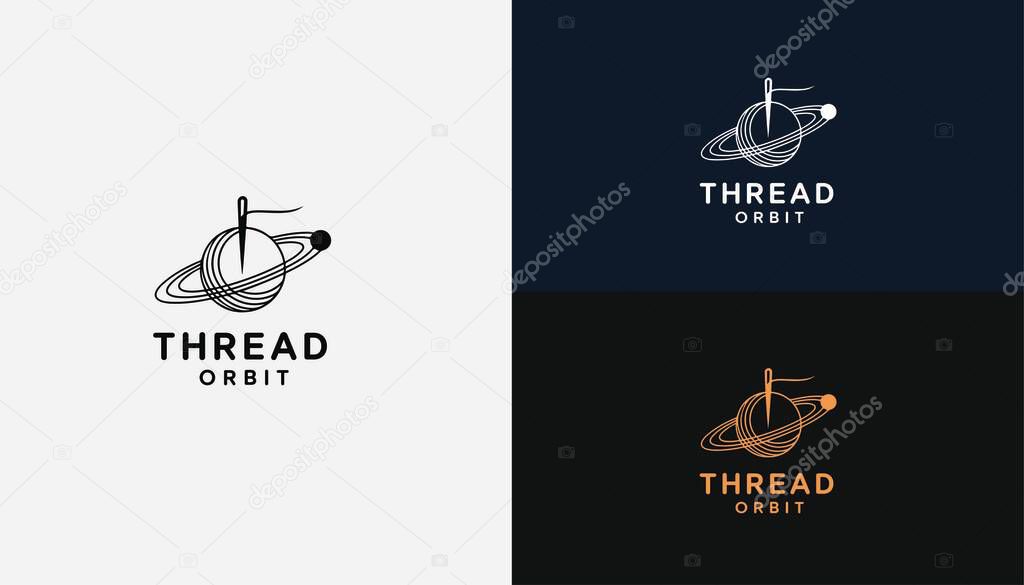 Thread Orbit Logo  Creative Sewing and Space Concept