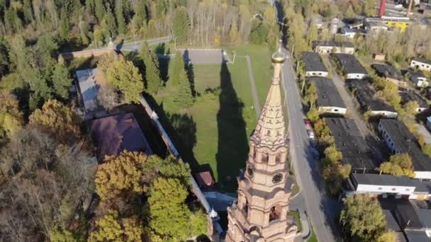 Κινηματογραφικό Drone Πτήση Γύρω Από Καμπαναριό Gethsemane Chernigov Skete Sergiyev Royalty Free Πλάνα Αρχείου