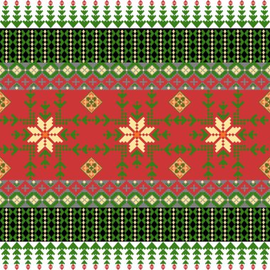 Topraksı Tone ve Retro Style Floral. El yapımı dokuma motifleri olan etnik kökenli, pürüzsüz pikseller. Halk tarzı tekstil baskıları, dijital kumaşlar ve kültürel tasarım projeleri için mükemmel..