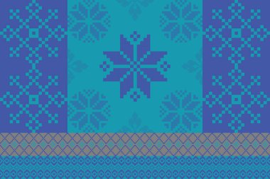 Piksel resim pikselli Noel ve yeni yıl deseni