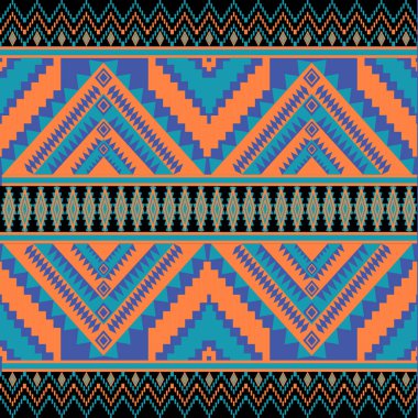 Etnik, pürüzsüz bir model. renkli arkaplan