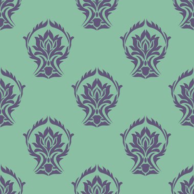 Lüks Şam Şablonu Şık Dekorasyon Üst Düzey İç Modeller ve Moda Tasarımı. Bu zarif damaske deseni ile zamansız sofistike hoşgörü, zenginlik tadı olanlar için titizlikle hazırlanmış