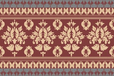 Dünyevi ses tonu Lüks Damask Deseni, Üst Düzey İç Tasarım ve Moda İçin Zarif Tasarım. Bu zarif damaske deseni ile zamansız sofistike hoşgörü, zenginlik tadı olanlar için titizlikle hazırlanmış