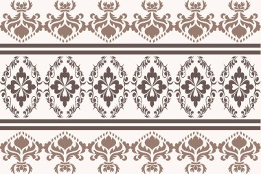 Yerli Tonu Lüks Şam Şablonu Üst Düzey İç Modeller için Zarif Dekorasyon Tasarımı. Bu zarif damaske deseni ile zamansız sofistike hoşgörü, zenginlik tadı olanlar için titizlikle hazırlanmış