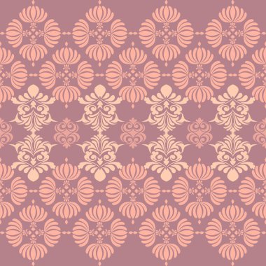 Pembe-Mor-Ton Lüks Şekli Şık Şekli Üst Düzey İç Modeller ve Moda için Zarif Tasarım. Bu zarif damaske deseni ile zamansız sofistike hoşgörü, zenginlik tadı olanlar için titizlikle hazırlanmış