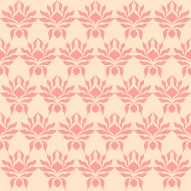 Terracotta tonu Lüks Damask Şablonu Şık Dekorasyon Üst Düzey İç Modeller ve Moda Tasarımı. Bu zarif damaske deseni ile zamansız sofistike hoşgörü, zenginlik tadı olanlar için titizlikle hazırlanmış