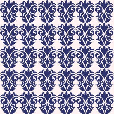 Mavi Tonlu Şam Şablonu: Şık, Üst Düzey İç Tasarım ve Moda İçin Süslü Tasarım. Bu zarif damaske deseni ile zamansız sofistike hoşgörü, zenginlik tadı olanlar için titizlikle hazırlanmış