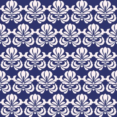 Mavi Tonlu Şam Şablonu: Şık, Üst Düzey İç Tasarım ve Moda İçin Süslü Tasarım. Bu zarif damaske deseni ile zamansız sofistike hoşgörü, zenginlik tadı olanlar için titizlikle hazırlanmış