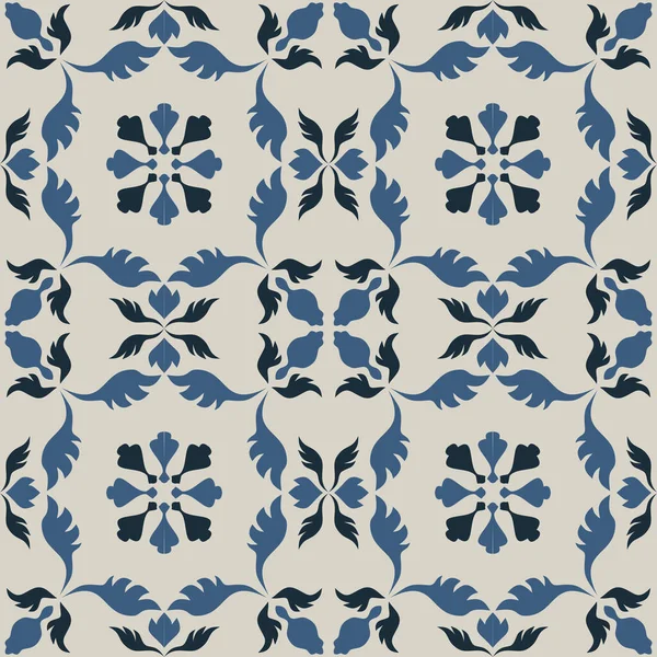 Eski seramik ve Akdeniz dekoratif tasarımından esinlenen çiçek ve geometrik motifleri içeren Retro Pürüzsüz döşeme desenleri. Duvar kağıdı, tekstil, kumaş, ev dekorasyonu, ambalaj kağıdı, arkaplan, yüzey deseni tasarımı için uygun