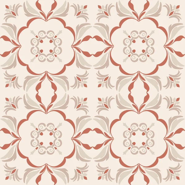 Klasik seramik ve Akdeniz dekoratif tasarımından esinlenilmiş çiçek ve geometrik motifler içeren bir Pastel Tone kusursuz süsleme deseni. Duvar kağıdı, tekstil, kumaş, dekor, ambalaj kağıdı ve arka plan için uygundur.