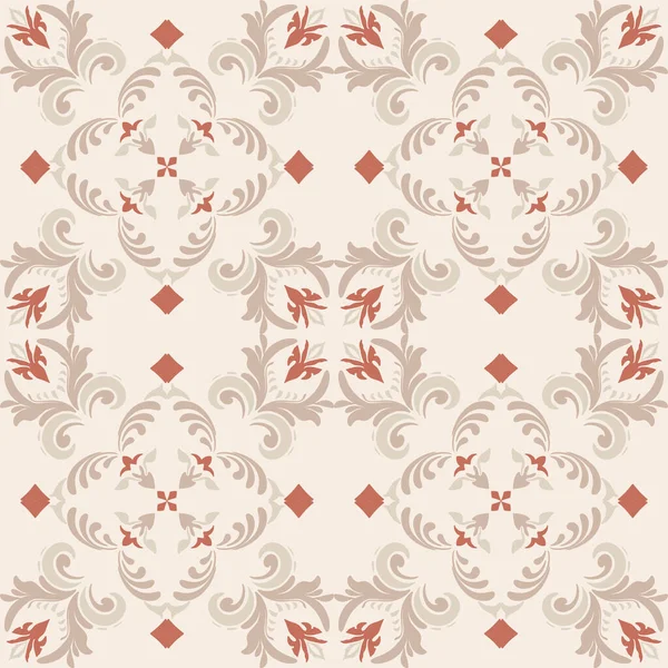 Klasik seramik ve Akdeniz dekoratif tasarımından esinlenilmiş çiçek ve geometrik motifler içeren bir Pastel Tone kusursuz süsleme deseni. Duvar kağıdı, tekstil, kumaş, dekor, ambalaj kağıdı ve arka plan için uygundur.